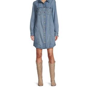Wrangler long sleeve denim dress XL